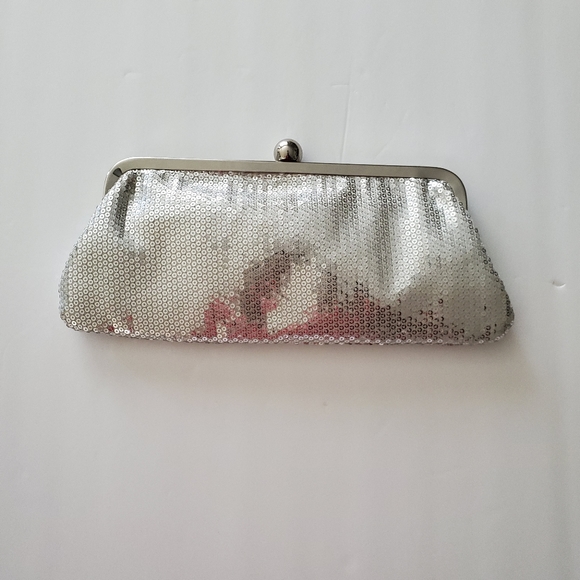 Aldo Silver Sequins Clutch - Picture 2 of 3